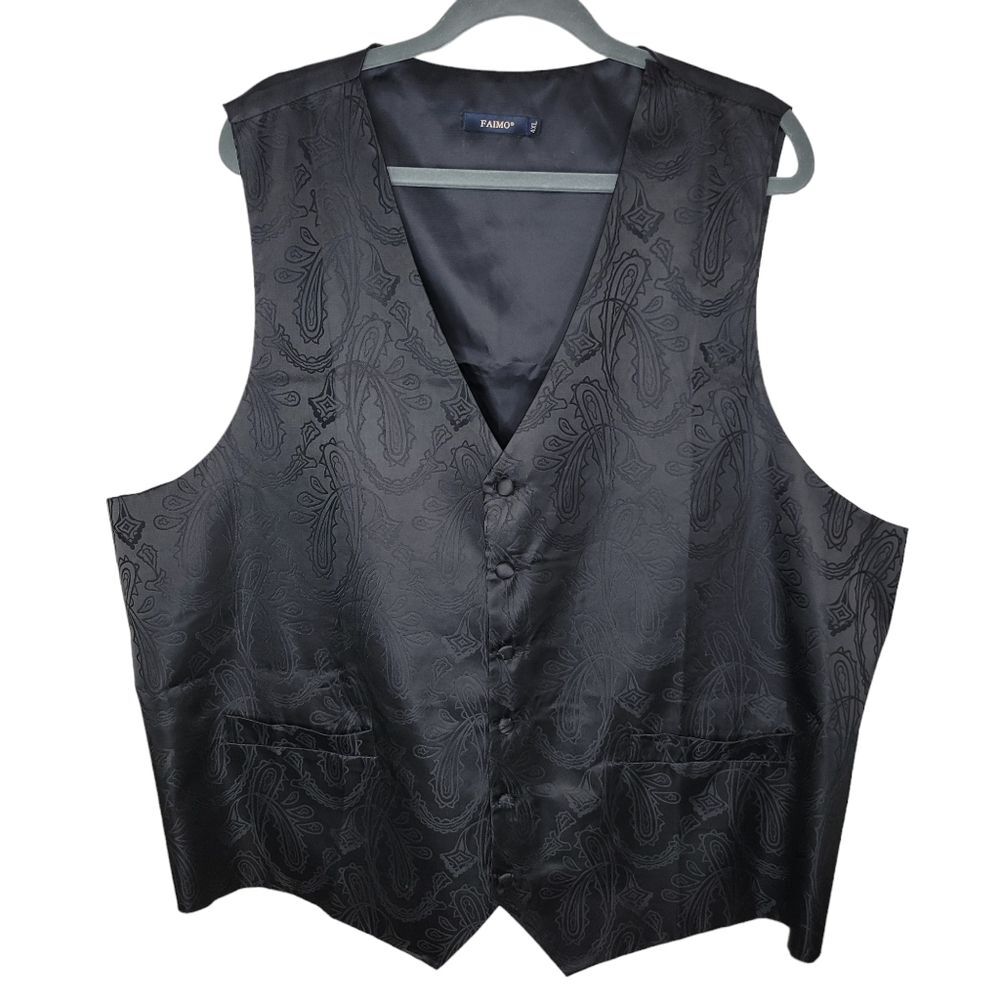 Faimo Men's Paisley Floral Suit Vest Sixr 4xl